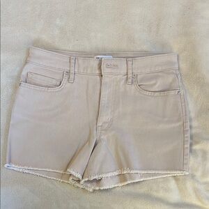 Women's Beige Denim Shorts